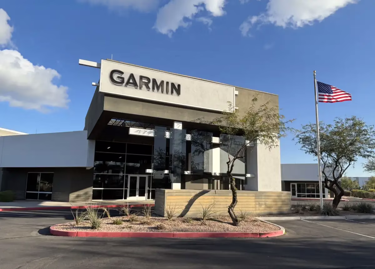 Garmin aviation facility at Mesa Gateway Airport.