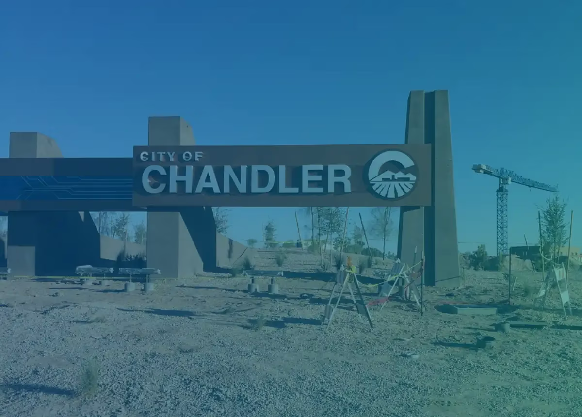 Chandler AZ welcome sign