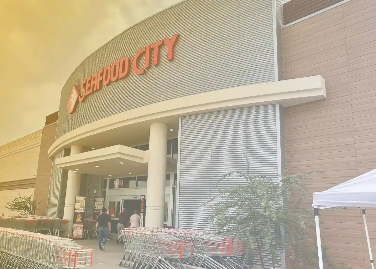Front entrance of Seafood City at Chandler Fashion Center